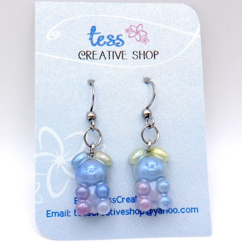 Small Resin Bears Earrings New